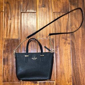 black Kate Spade crossbody purse